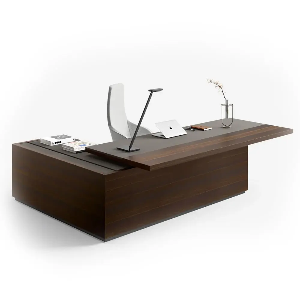 Luxury executive manager office desk with luxury dark wood finish
