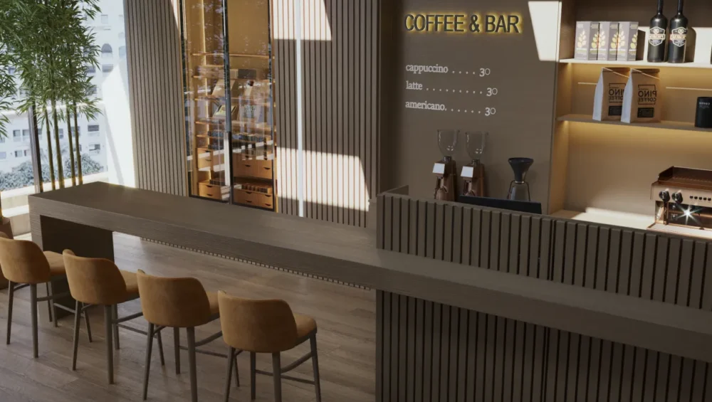 Hotel bar-lounge interior design for a hotel in Dubai